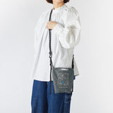 【オンライン限定】エンブロイダリーエコバッグ ミニ -コーヒーリーブス-