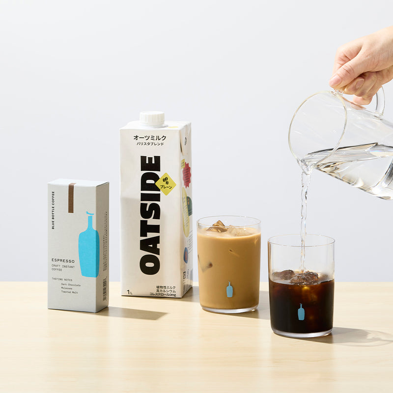 エスプレッソ クラフトインスタントコーヒーとオーツサイド オーツミルク バリスタブレンド